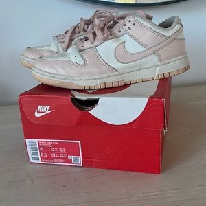 Nike Dunk Low Sail and Orange Pearl Pink women’s sneakers size 8 with box